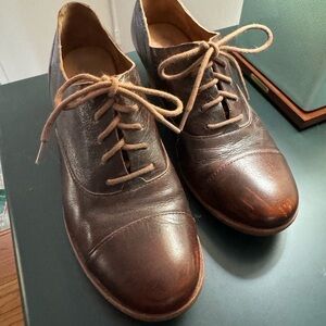 Corkys Brown Leather Heeled Lace-Up Boots